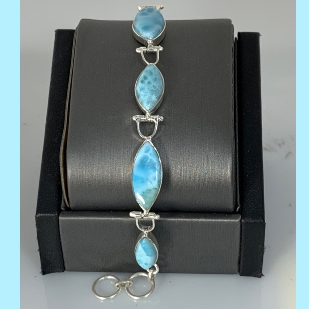 Sterling Silver Larimar Bracelet